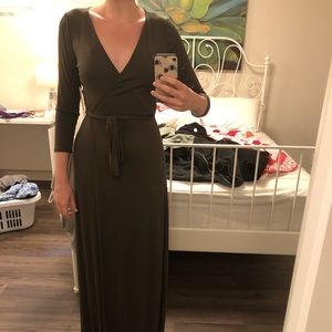 Lulu’s Olive Green Wrap Dress